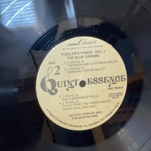 Fiedler's Finest, Vol. 1 The Blue Danube (Vinyl, 1977) Quintessence PMC 7015 VG+ - Picture 8 of 8